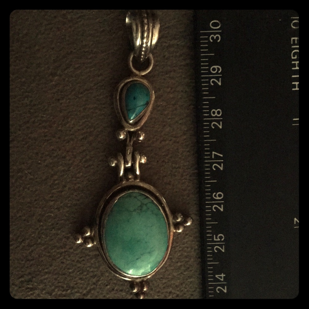 Silver turquoise pendant